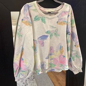 Anthropologie puff sleeve sweatshirt